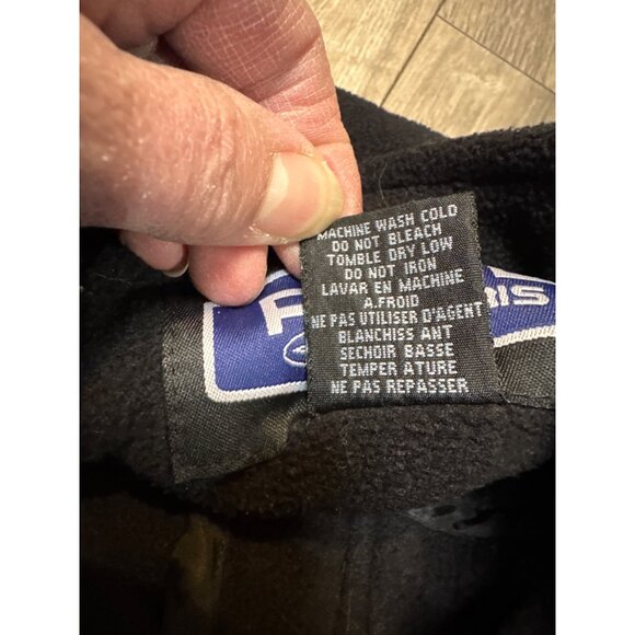 Polaris Mens Black Fleece Jacket L 100% Polyester With Zippered Pockets & Logo E - Picture 7 of 13